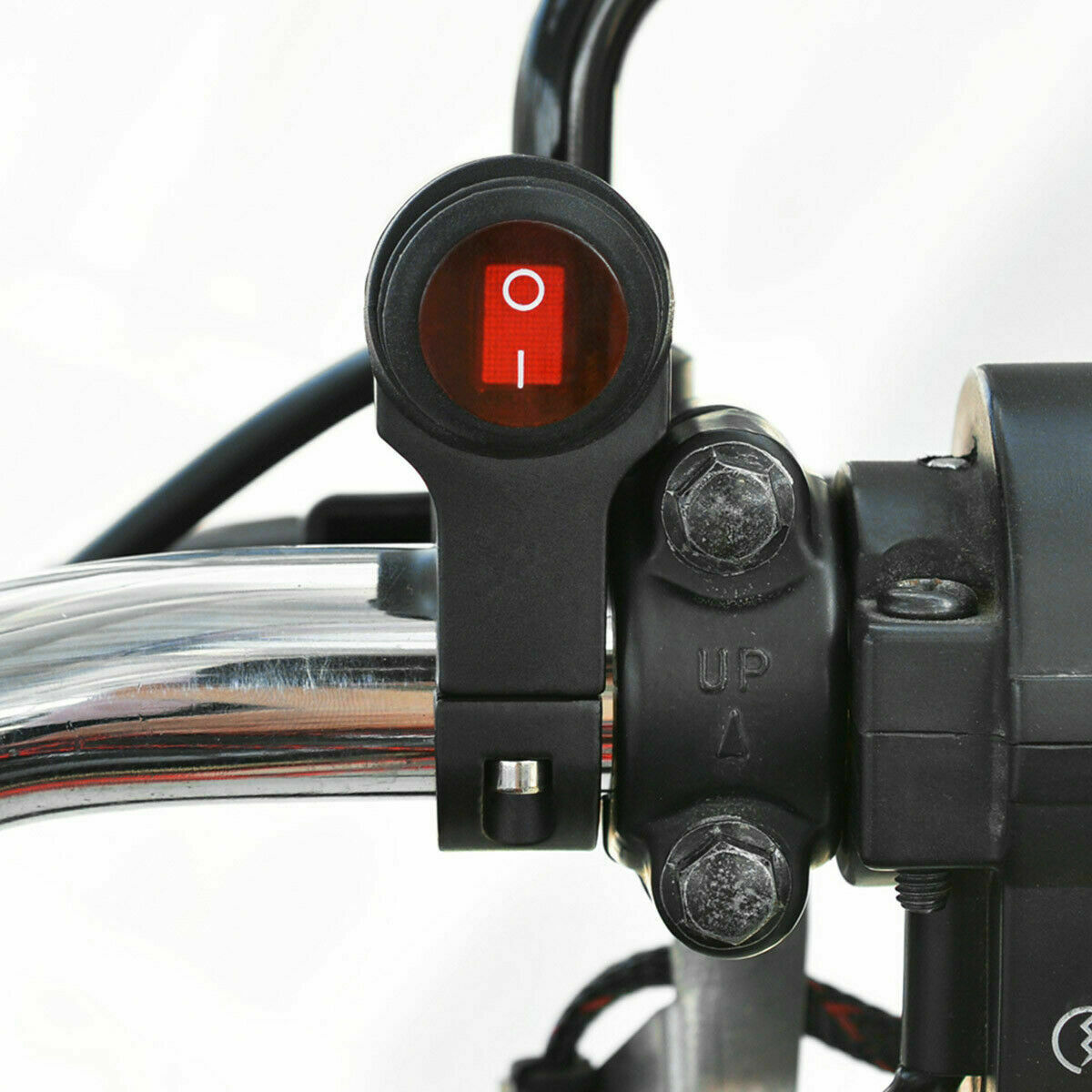 Motorcycle ATV Handlebar Headlight Fog Spot light 12V On Off Switch Waterproof