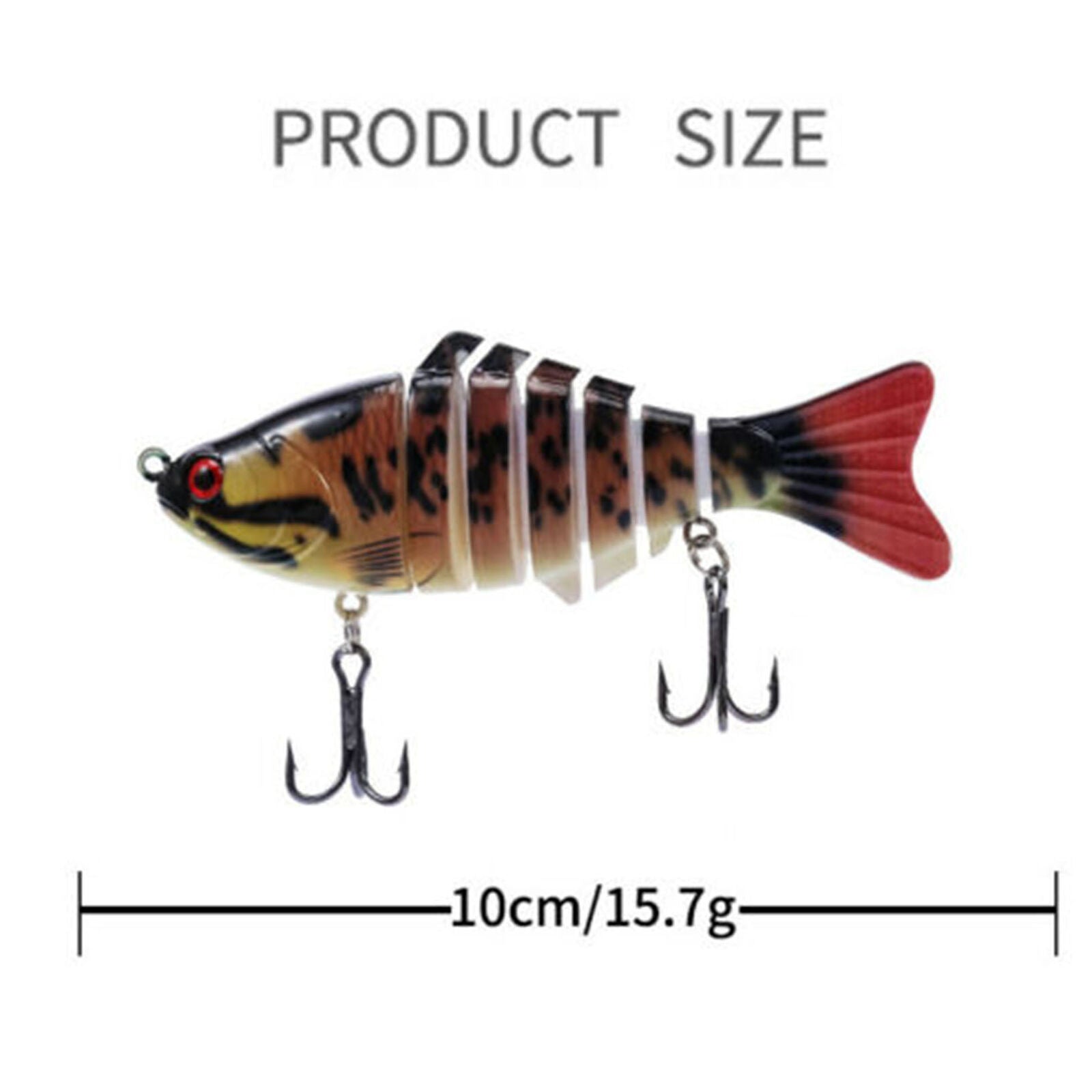 10PCS Fishing Lures Crankbaits Bass Minnow Crank Multi Jointed Baits Swimbait