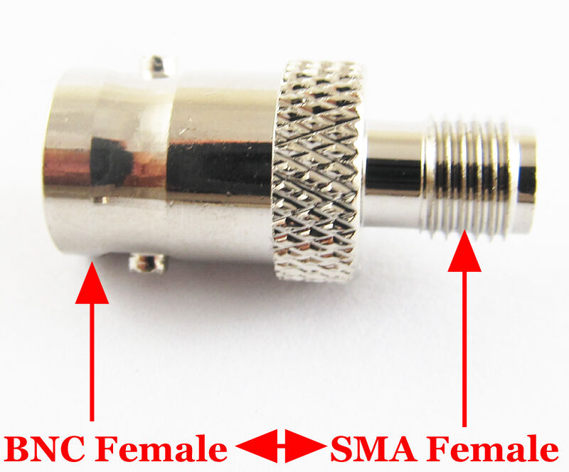 Brass SMA Jack Female To BNC Jack Female Straight RF Adapter Connector Nickel