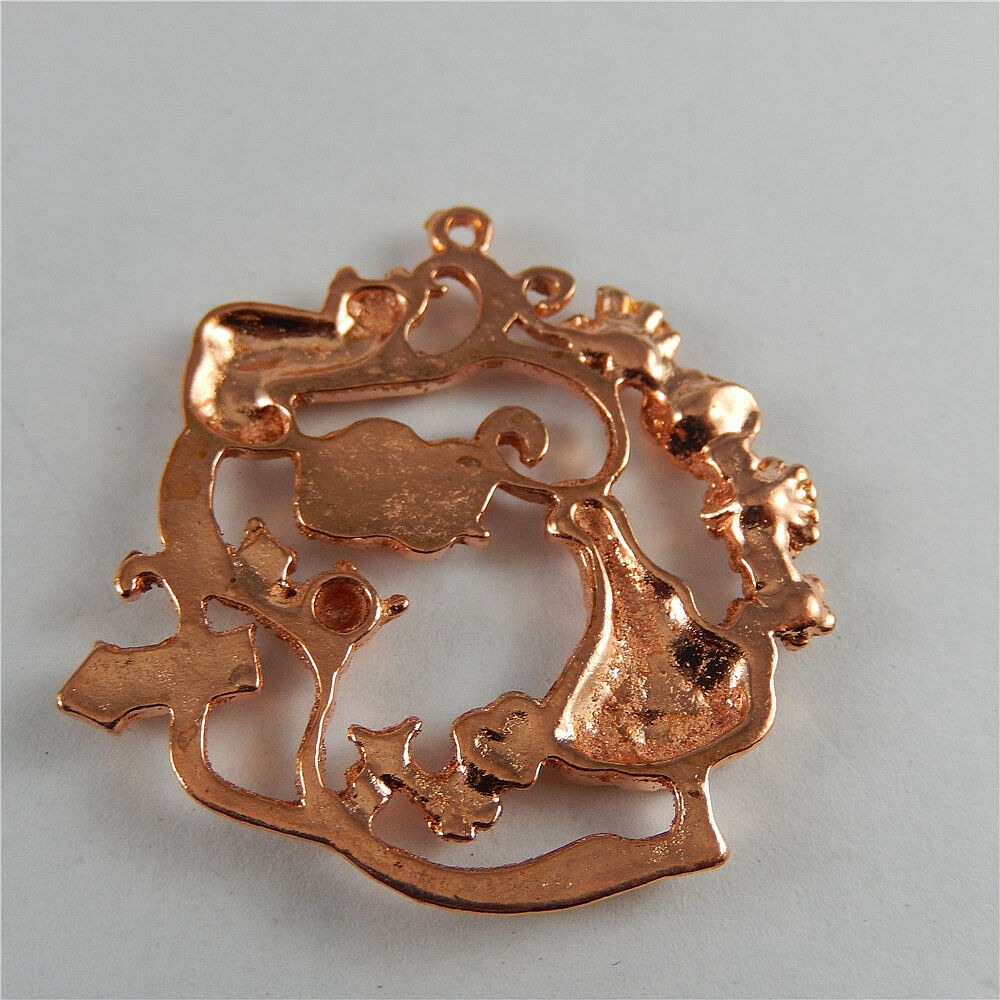 51034 Red Copper Alloy Alice in Wonderland Charms Pendants Crafts Findings 4pcs