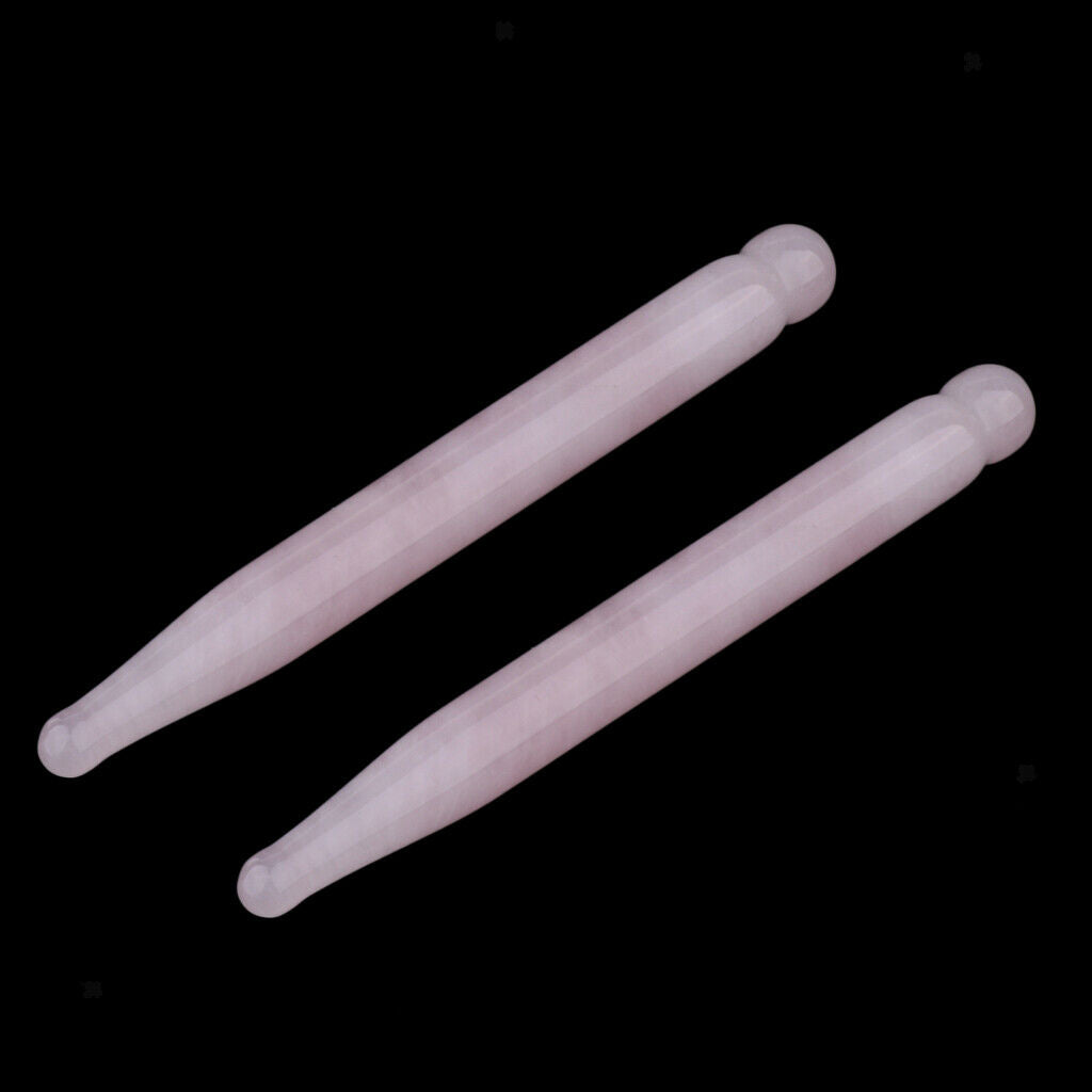 2X Portable Jade Massage Stick Traditional Acupoint Massage Jade Guasha Tool