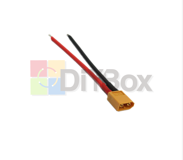 Lots 2Pcs XT60 Connector Male W/ Housing 10CM Silicon Wire 14AWG Cable