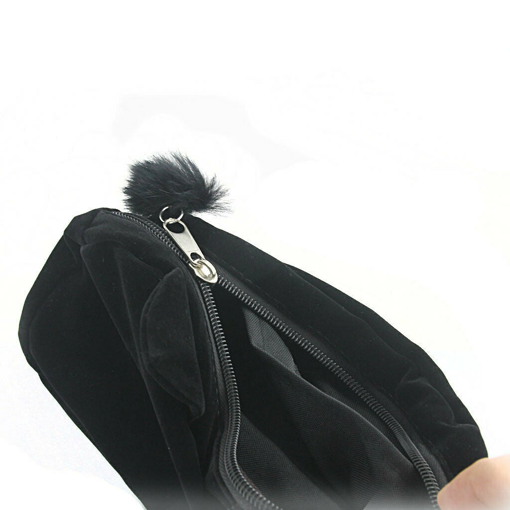 Cute Cat Storage Bag Cosmetic Makeup Toiletry Pouch Travel Bag black