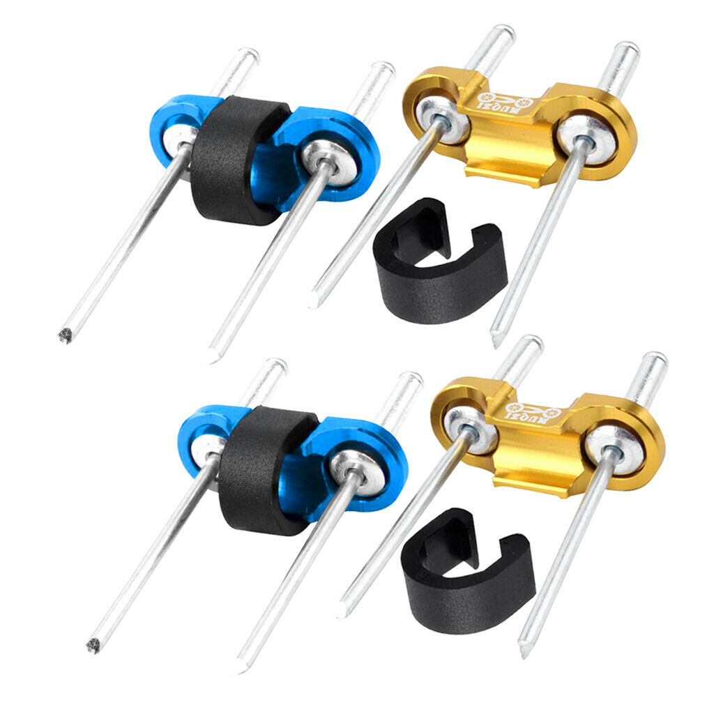 Set of 4 Bike Bicycle Brake Cable Housing Guide Hose C Clip Rivet Cycling