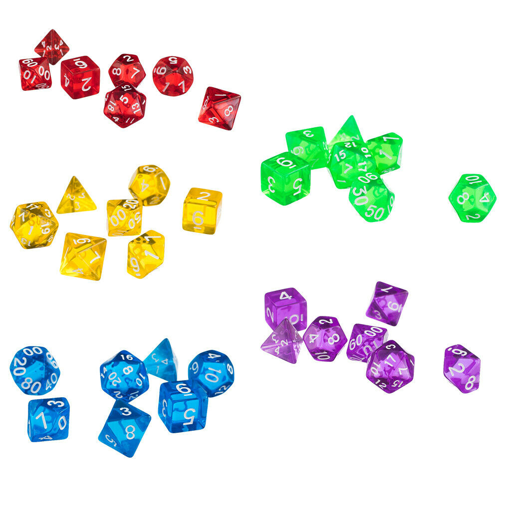14pcs / Set Polyhedron Dice D4 D6 D8 D10 D12 D20 D20 for D&D RPG Red