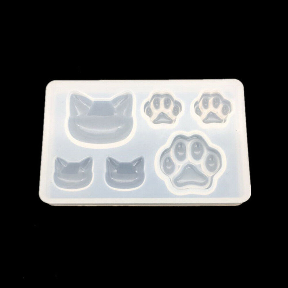 3Pcs/Set DIY Epoxy Molds Star Moon Cat Paw Pendant Silicone Mould DIY Casting