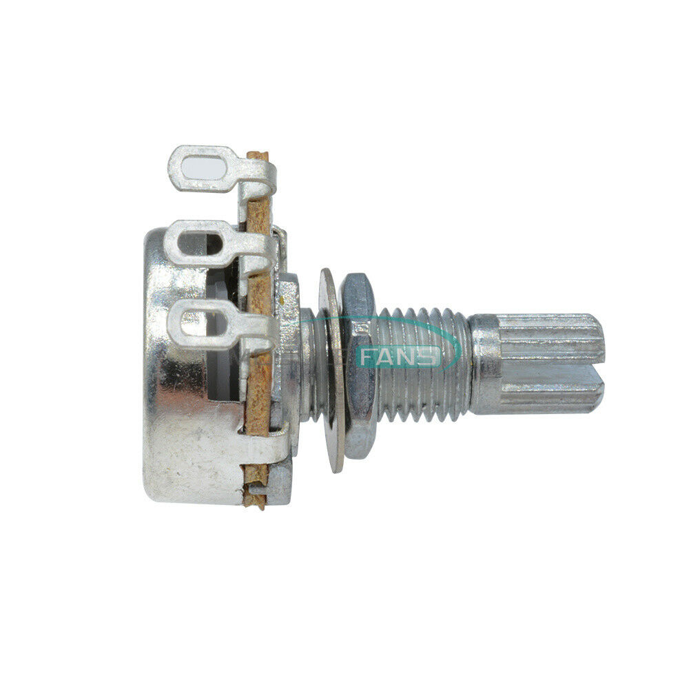 2PCS B500K Guitar Potentiometer OHM Split Shaft Pots Audio Switch Control MF