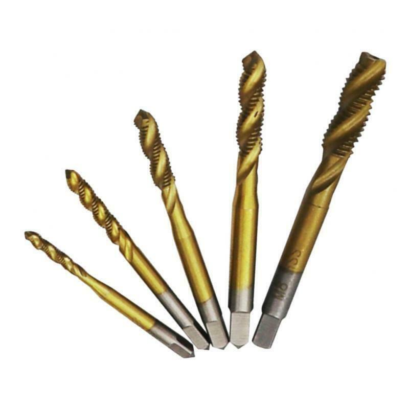 5 Pieces 6542 High Speed Metal M3 M4 M5 M6 M8 Hand Screw Thread Tap Set