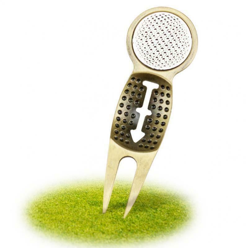 3-in-1 Golf Divot Repair Tool, Magnetic Metal Detachable Golf Ball Marker, Golf