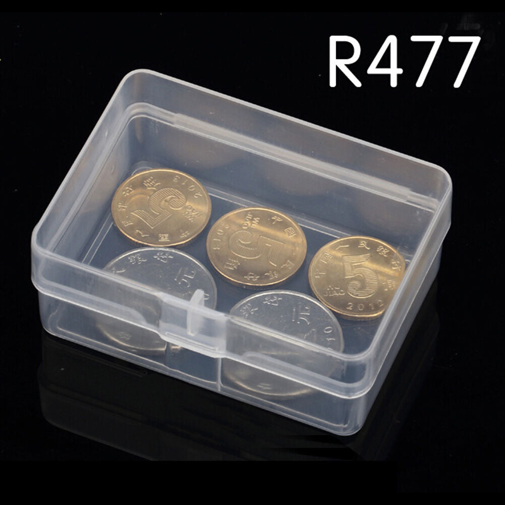 5pcs Clear Plastic Transparent Storage Box Collection Container Case Part.l8