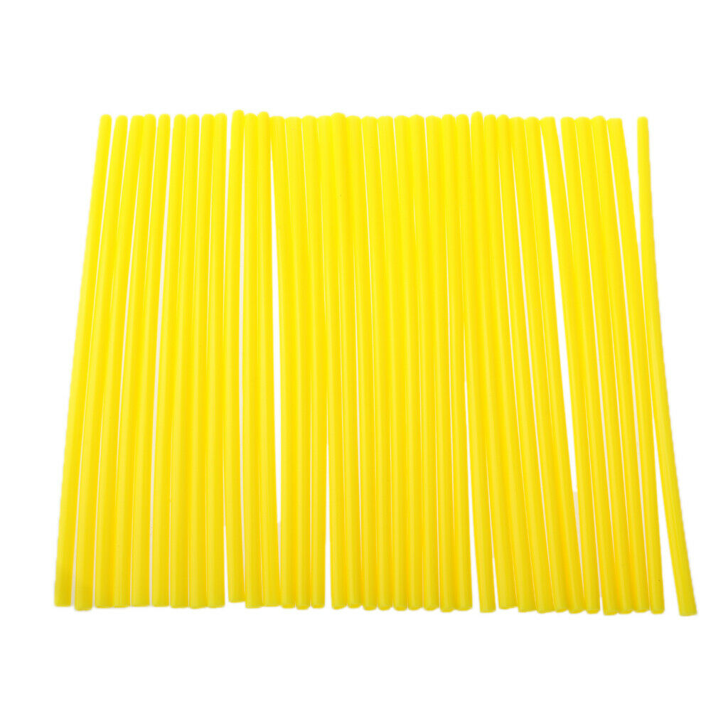 36 Pieces Yellow Motorcycle Wheel Spoke Wraps Covers Wheel Rim for Motocross