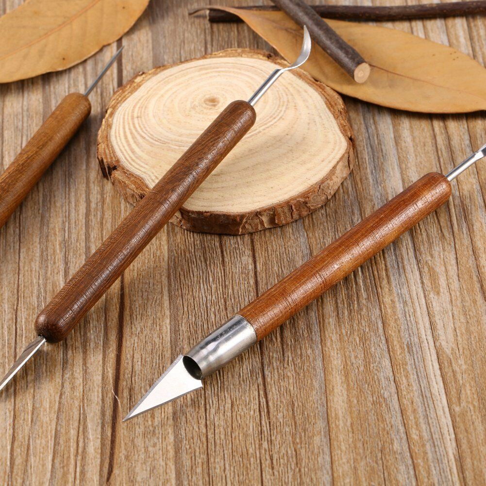 6pcs Clay Sculpting Set Wax Carving Pottery Tools Shapers Polymer Modeling New