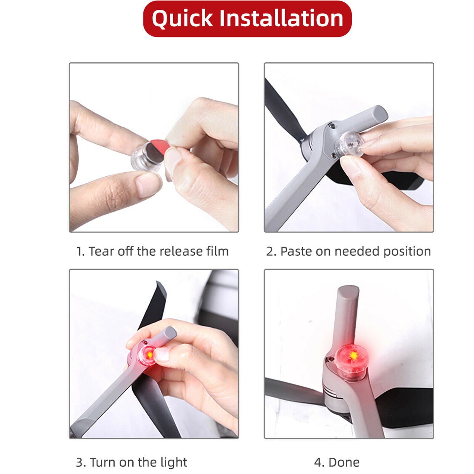 Dual Color Strobe Light Safe Flight Night Light for Mini 2/ Air 2/ Mavic2 Drone