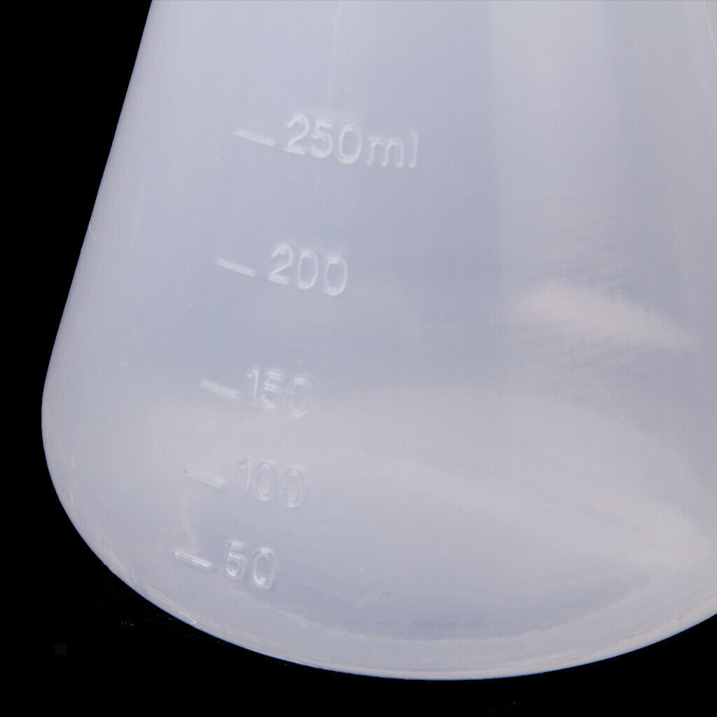 100ml+250ml Graduated Conical Erlenmeyer Flask Container Bottle Lab Measure