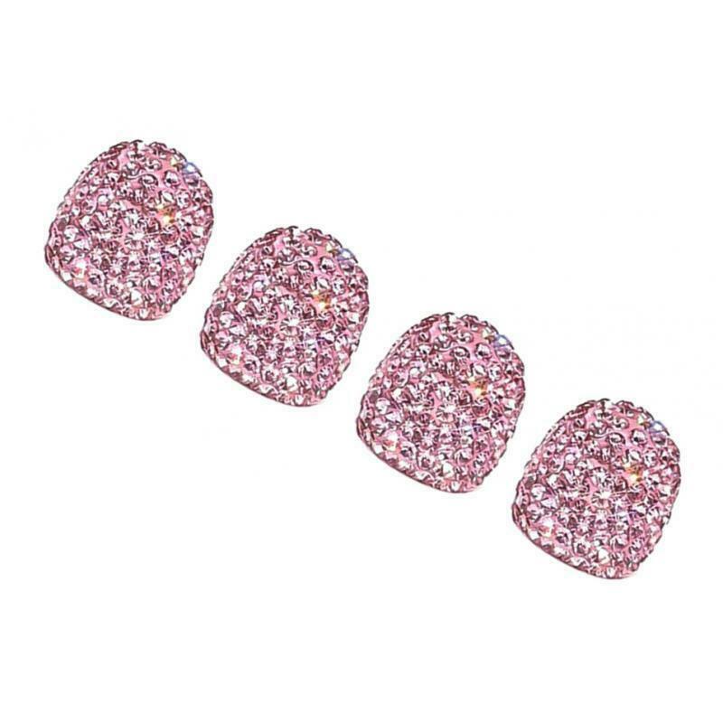 8xDiamond Universal Car Tire Air Seal  Anti-rust Valve  Pink
