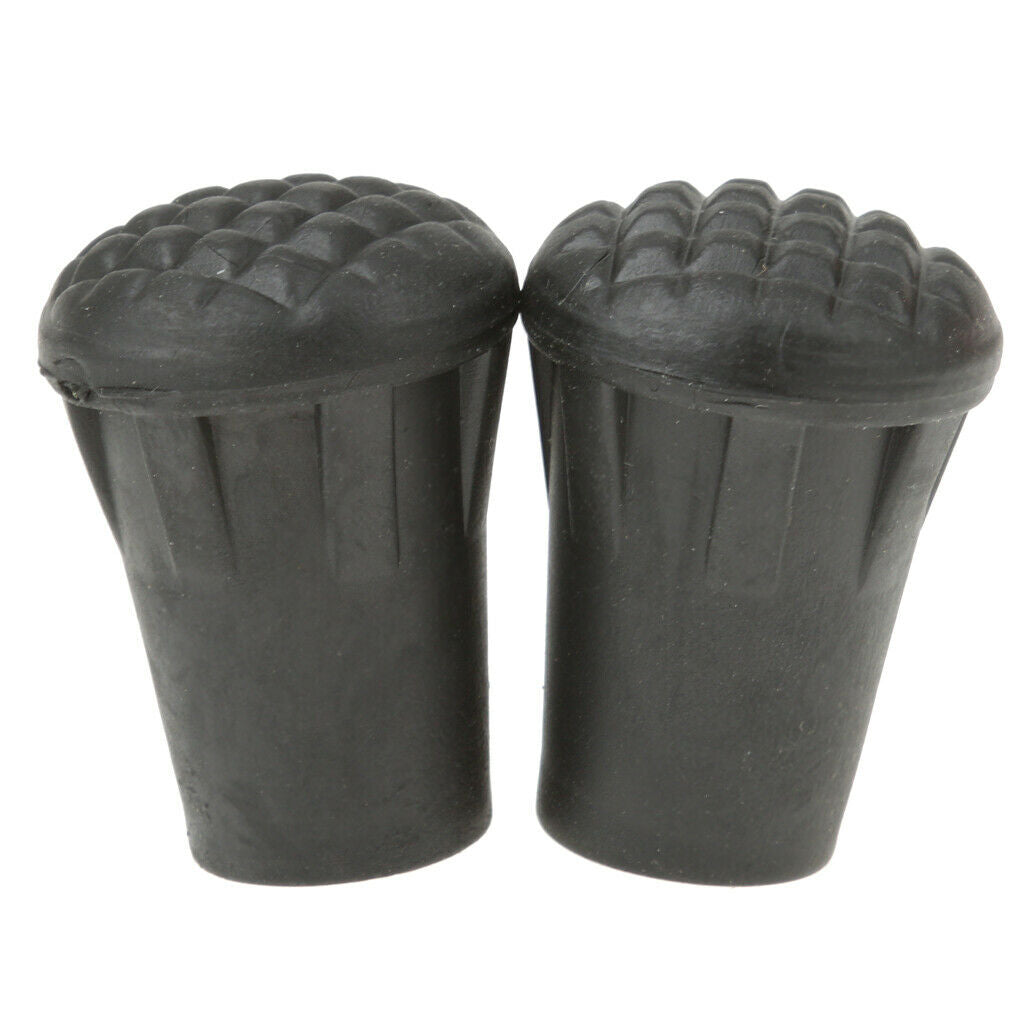4 Pieces Black Non-slip Rubber Tips For Walking Sticks And Trekking Sticks