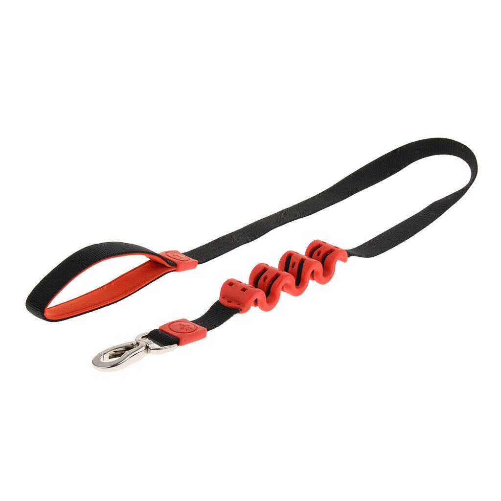 Pet Dog Walking Training Belt Bungee Leash Anti-Shock Stretch Rope Black