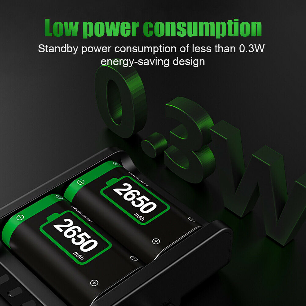 Wireless Controllers Charging Dock Rechargeable Battery Pack for Xbox Series X