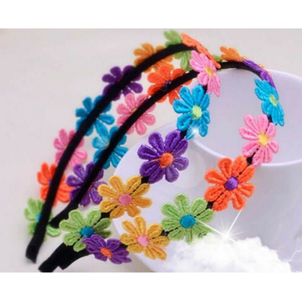 6 Yard Embroidered Daisy Lace Edge Trim Ribbon Wedding Applique Sewing Craft