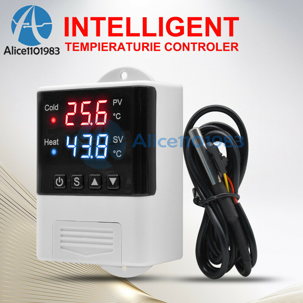 Digital AC110V-220V Dual LED Red+Blue DTC2210 Temperature Controller Thermostat