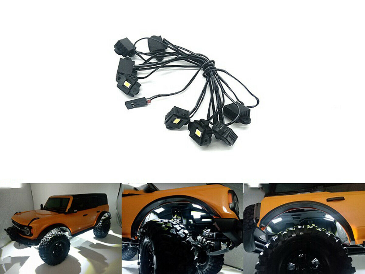 Wheel Lights LED Light Kit for Traxxas TRX4 2021 Ford Bronco Wheel Eyebrow Light
