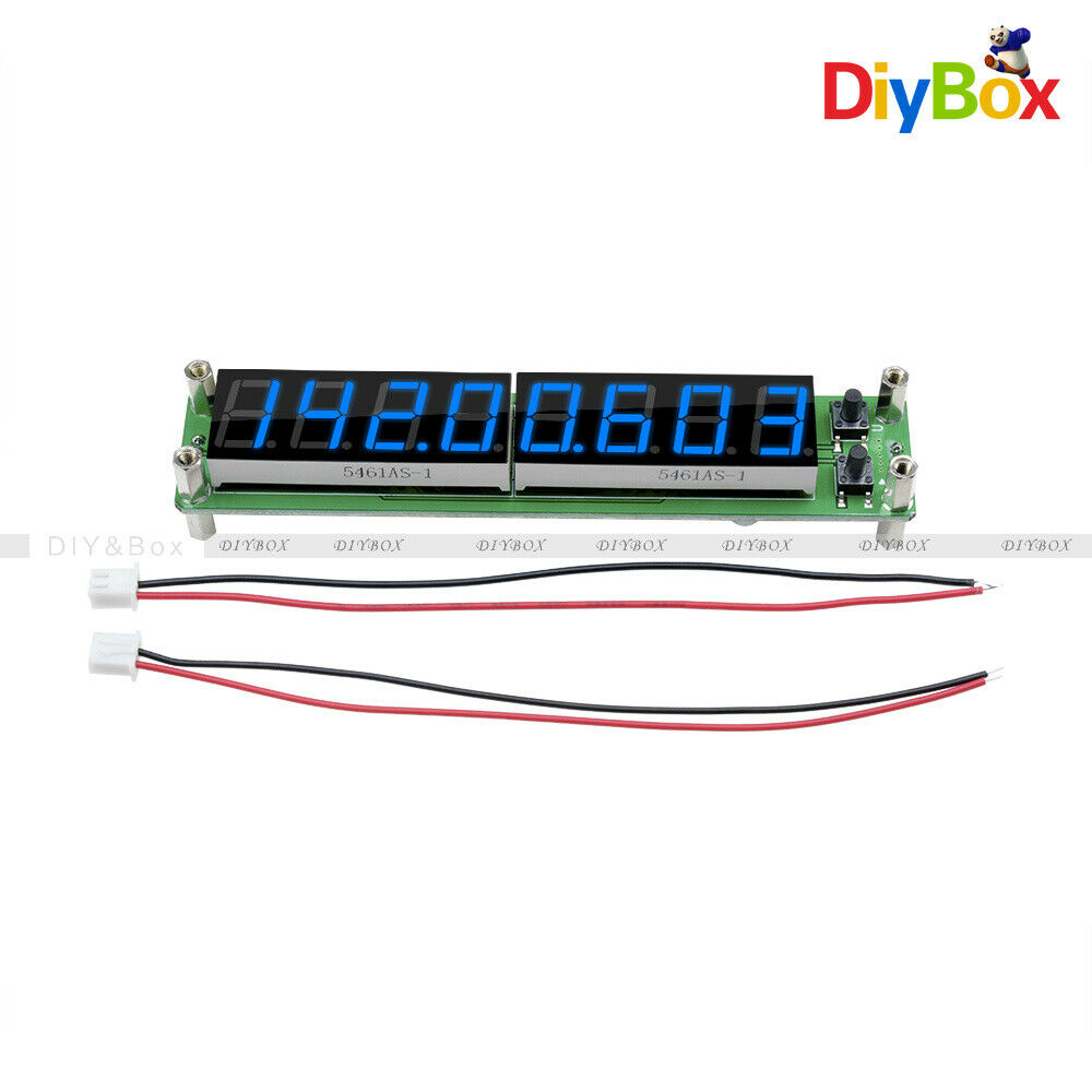 Blue RF Signal Frequency Counter 0.1-60MHz 20MHz ~ 2.4GHz Cymometer Tester