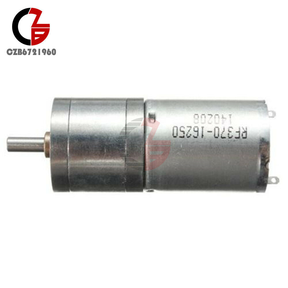 Micro Speed Reduction Gear Motor Electric 12V DC 60RPM Powerful Torque 25mm Dia