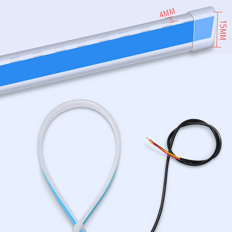 Motorcycle Scooter Start LED Flexible Light Strip Flow Turn Signal Running Lamp