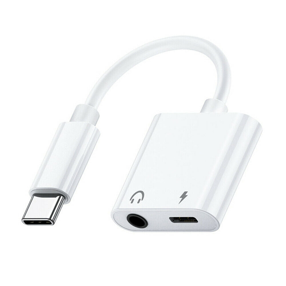USB Type-C To 3.5mm Jack AUX Splitter Converter Adapter Headphone Audio Cable