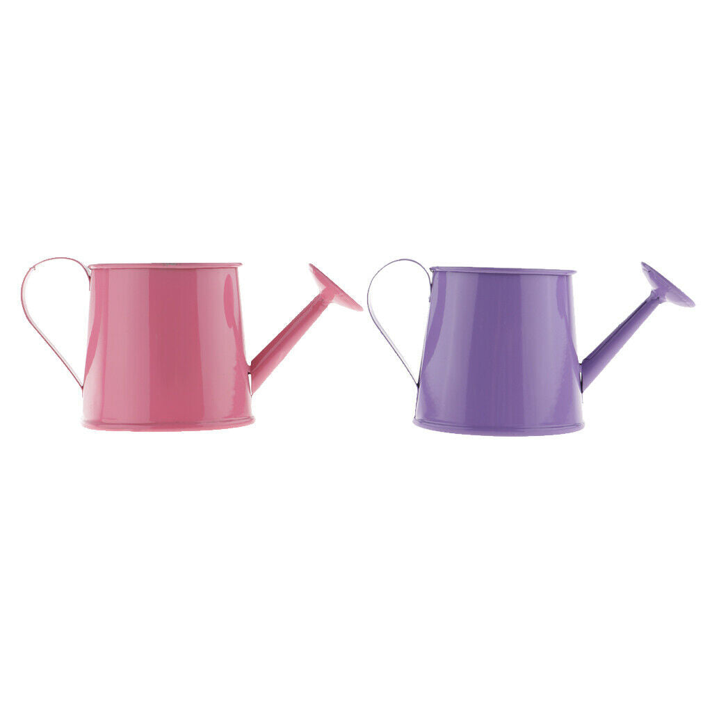 2x Pastoral Style Garden Plant Watering Can Long Mouth Flower Barrel Durable