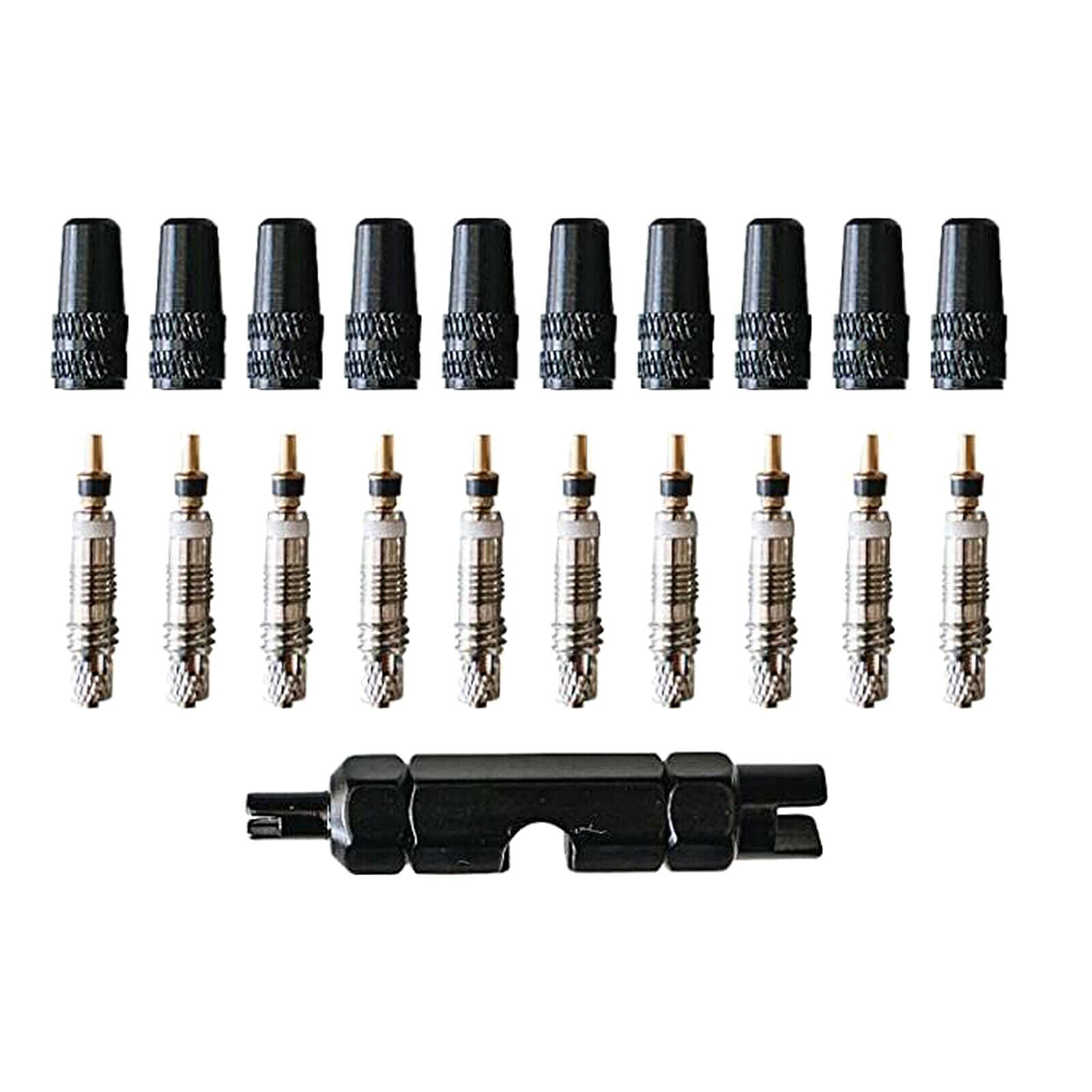 Brass Presta Valve Core and Removal Tool Remover Kit Bike MTB Road Bicycle