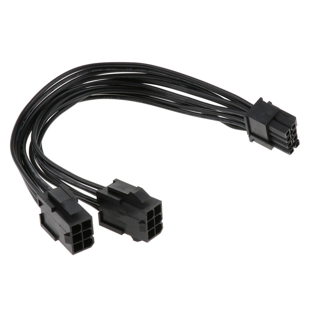 6 Pin To  PCIE Graphics Card Power Supply Extension Cable - 18awg 20cm