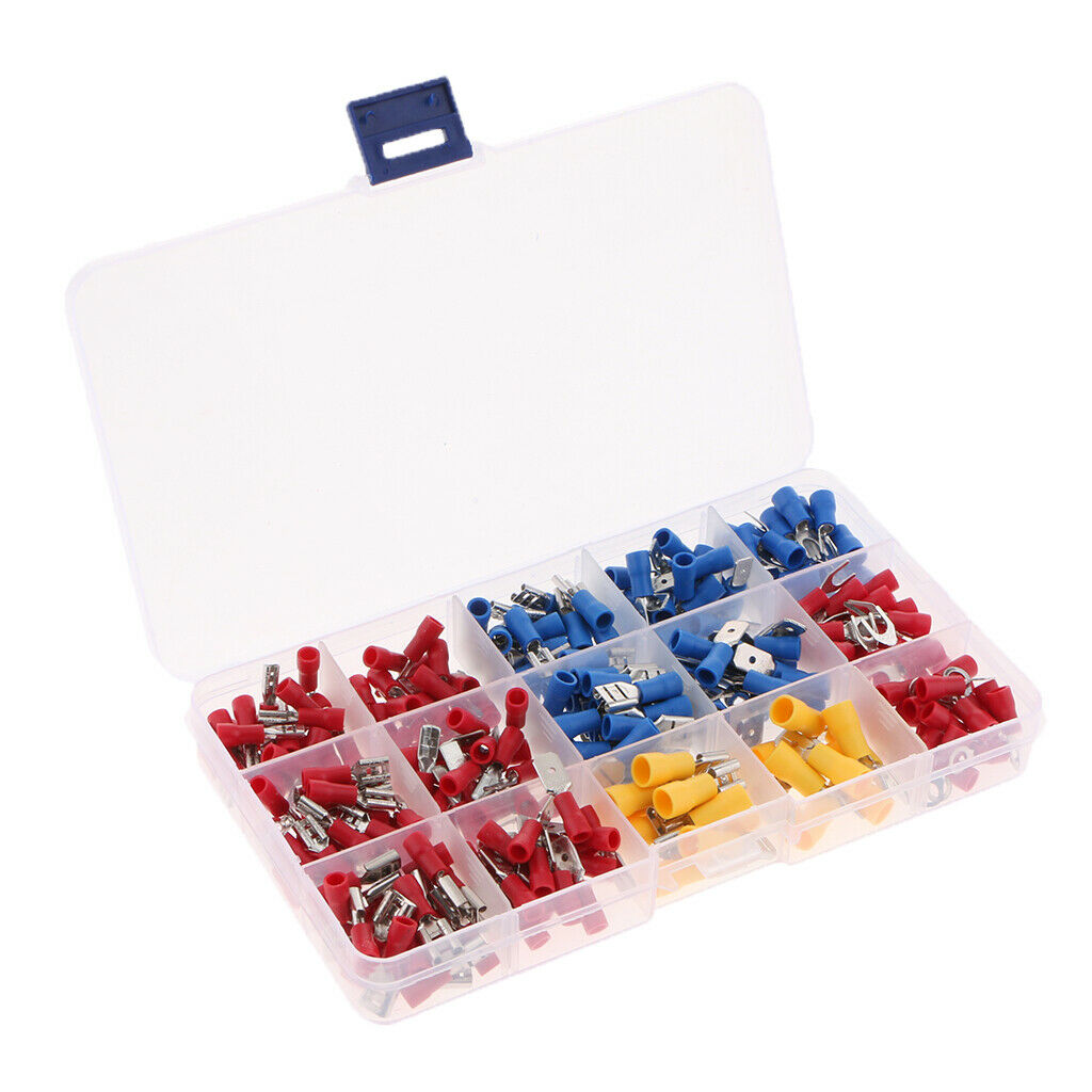 280pcs Assorted Crimp Spade Terminal Insulated Electrical Wire Connector Kit