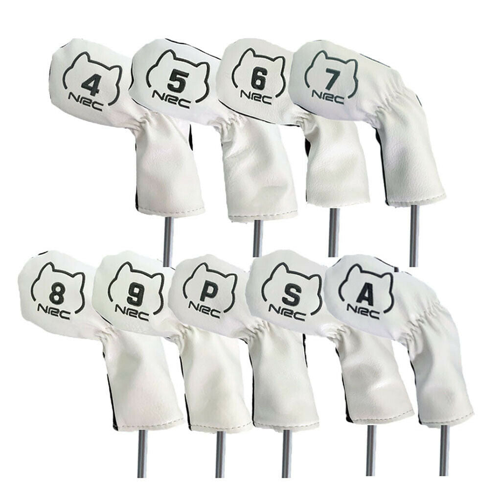 9 Beautiful Dogs Design Synthetic Leather Golf Iron Head Covers