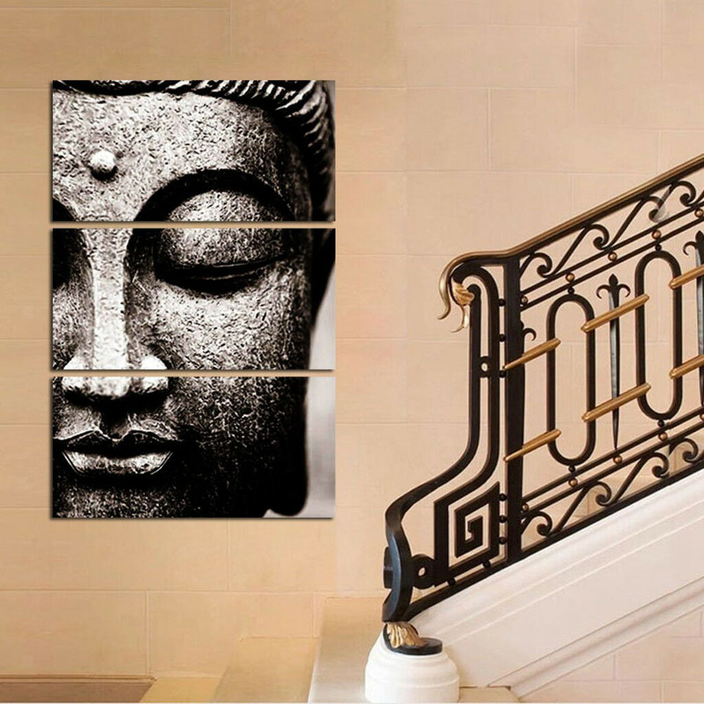 3 pieces Modern Canvas Prints Artwork Painting Picture Wall Decor Buddha B-S