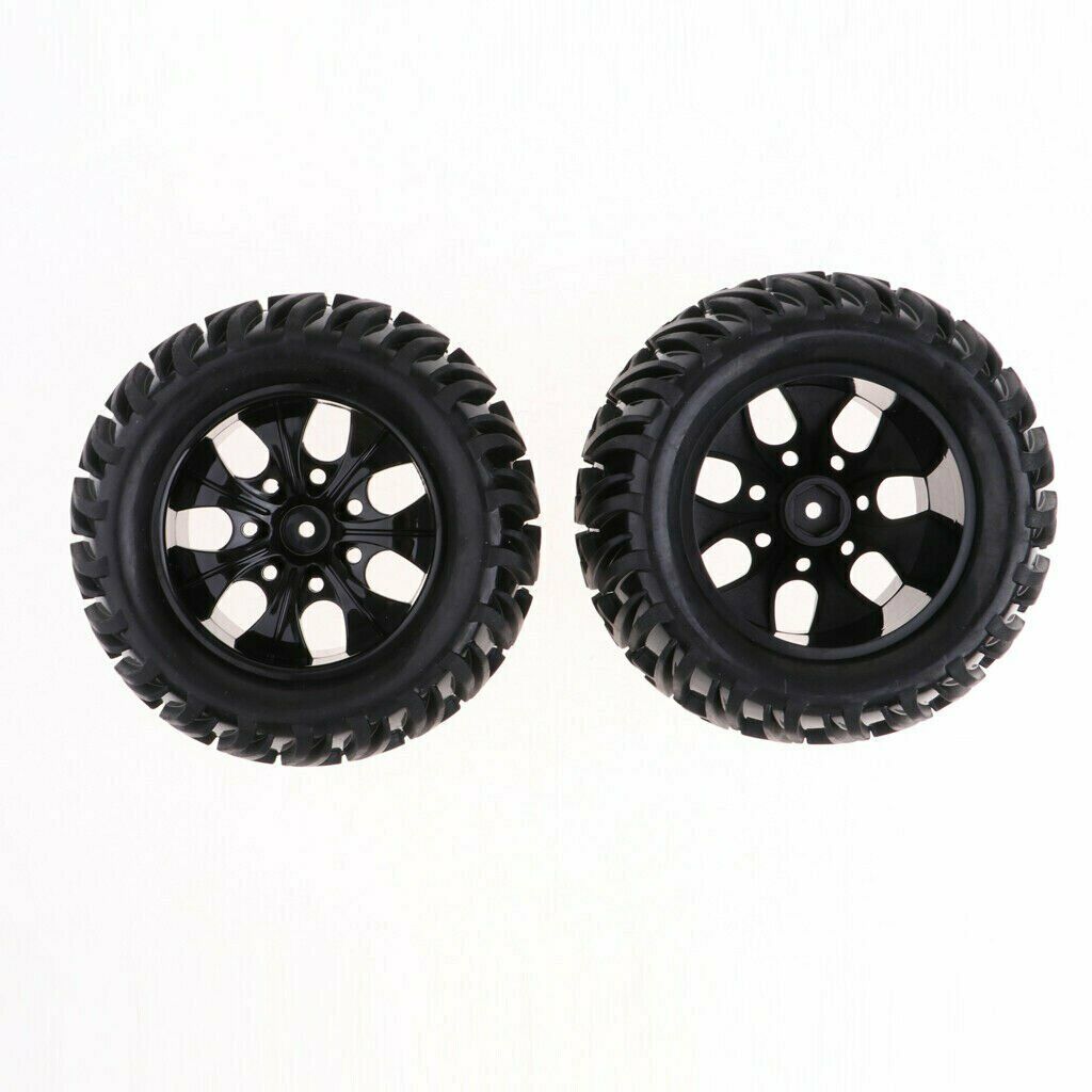 4Pcs Wheels Tire Tyres Set for 1/10 RC Car HPI Savage Flux XS Monster Truck FS