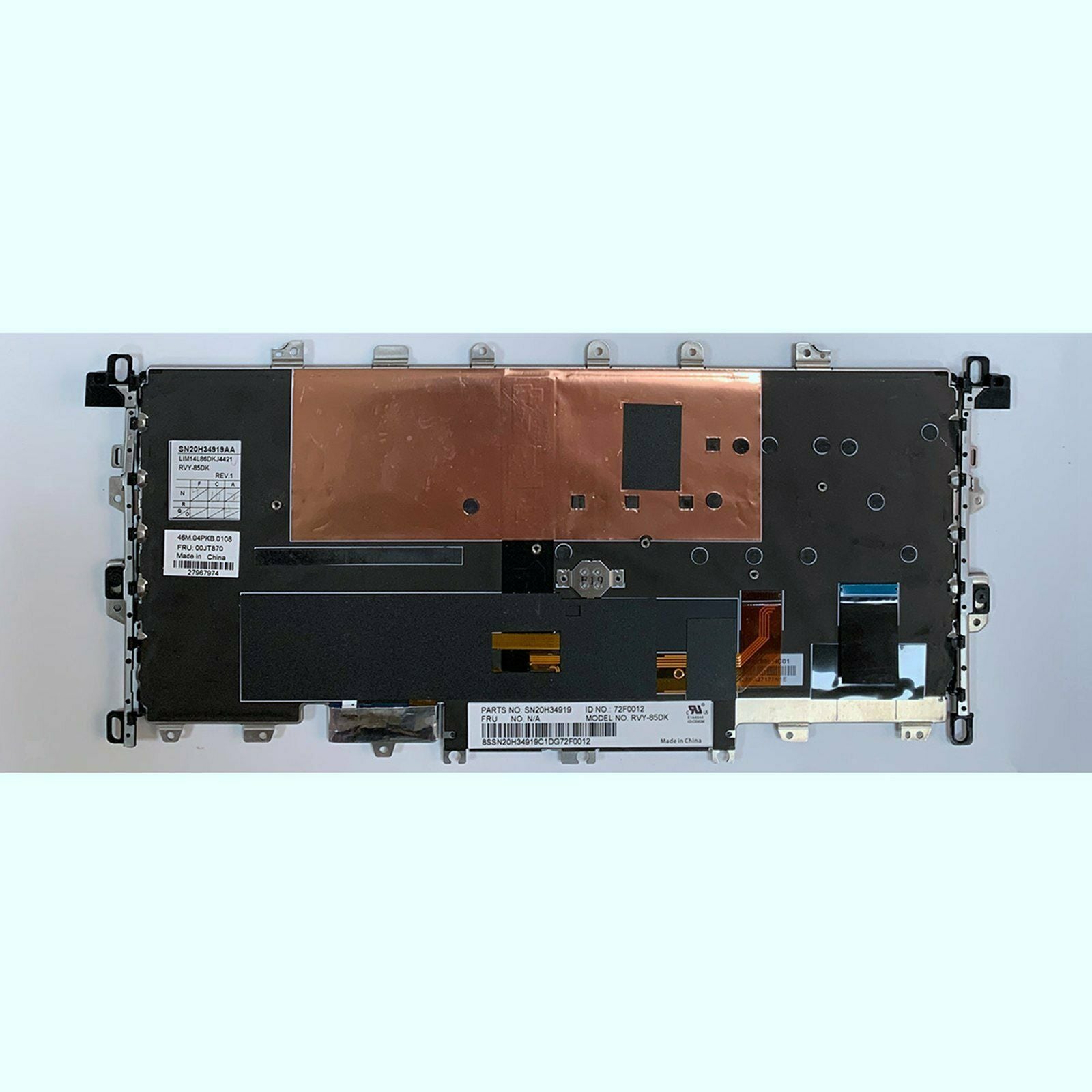 Backlit UI Keyboard for Lenovo Thinkpad X1C X1 Carbon 4th Gen 2016 Silent