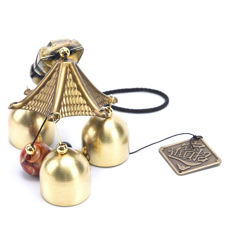 Metal Copper Wind Chime Pendant Door Decoration Lucky Cat Feng Shui Penda.l8