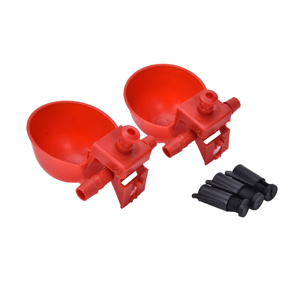 5Pcs Bird Coop Feed Automatic Poultry Drinking Cups Chicken Fowl Drinker .l8