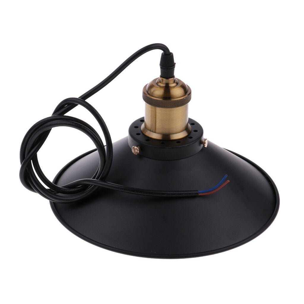 Black Ceiling Lamp Shade, Industrial Retro Hanging Light Metal Chandelier