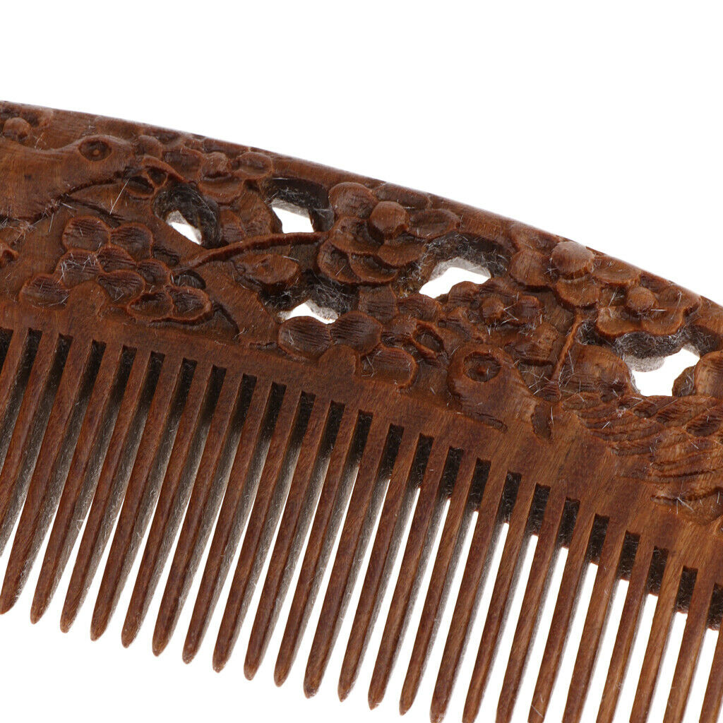 Handmade Polishing Natural Wooden Scalp Massage Detangling Comb Brush L166