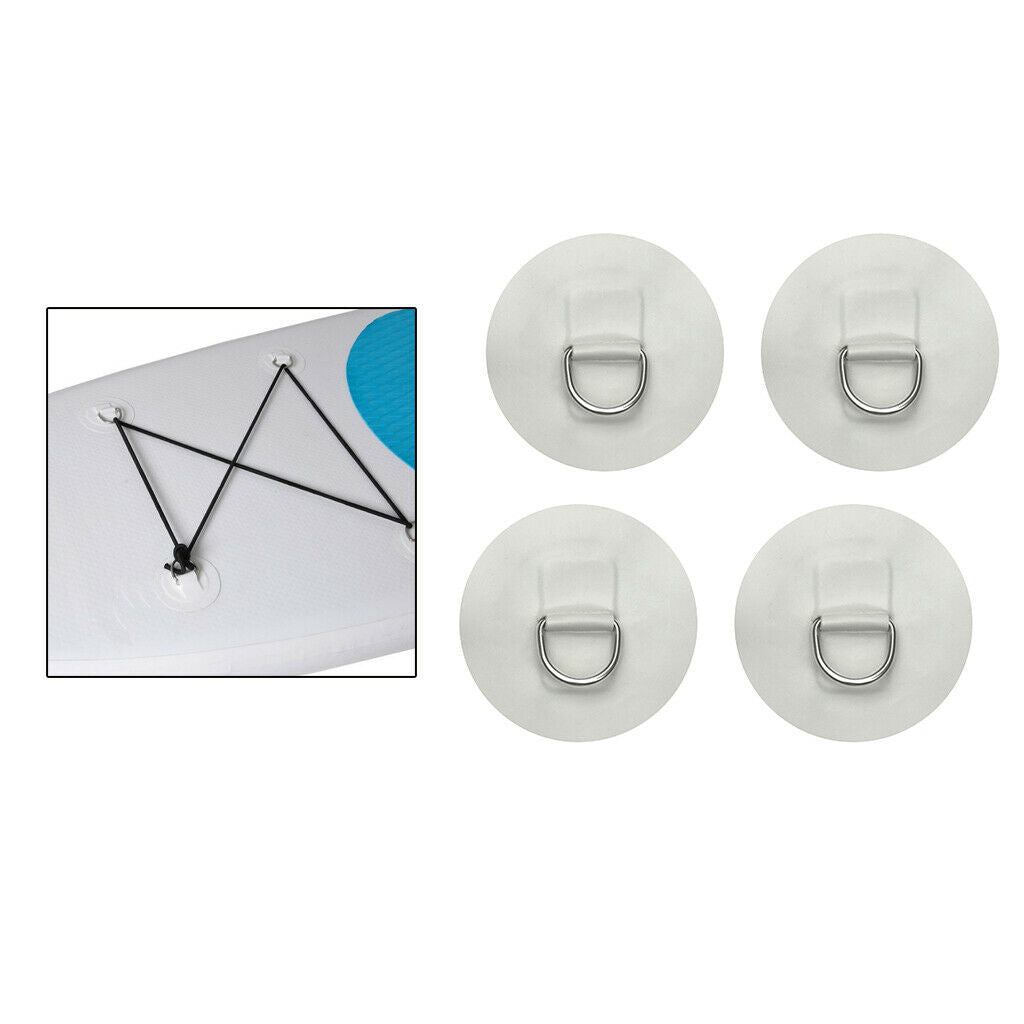 4Pieces 4" Inflatable Boat Raft Kayak Dinghy Surfboard D-Ring Patch Pad