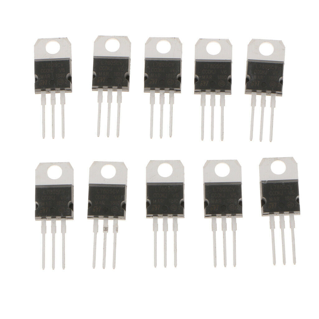 10 Pack L7805CV L7805 LM7805 3 Terminal Voltage Regulator Transistor TO-220