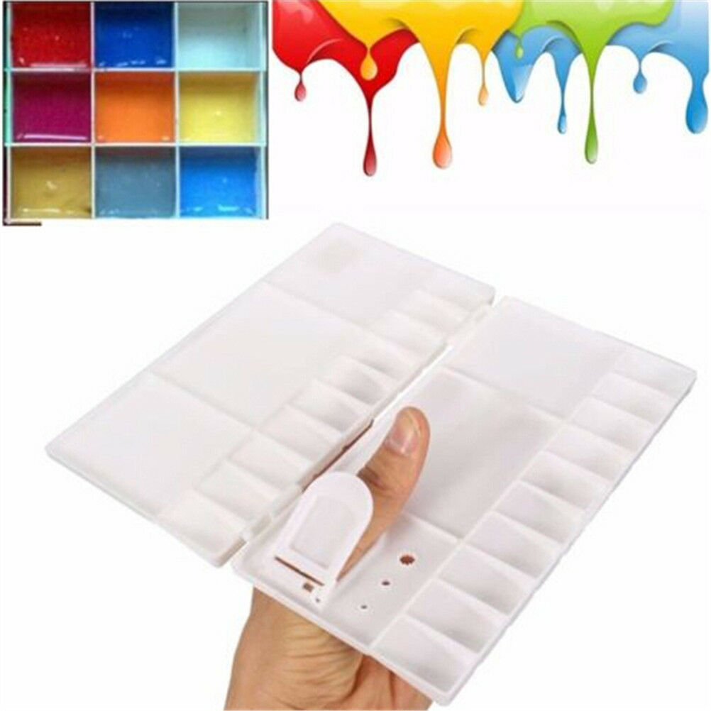 Art Paint Tray Artist Palette Plastic 25 Grids WatercolorDD