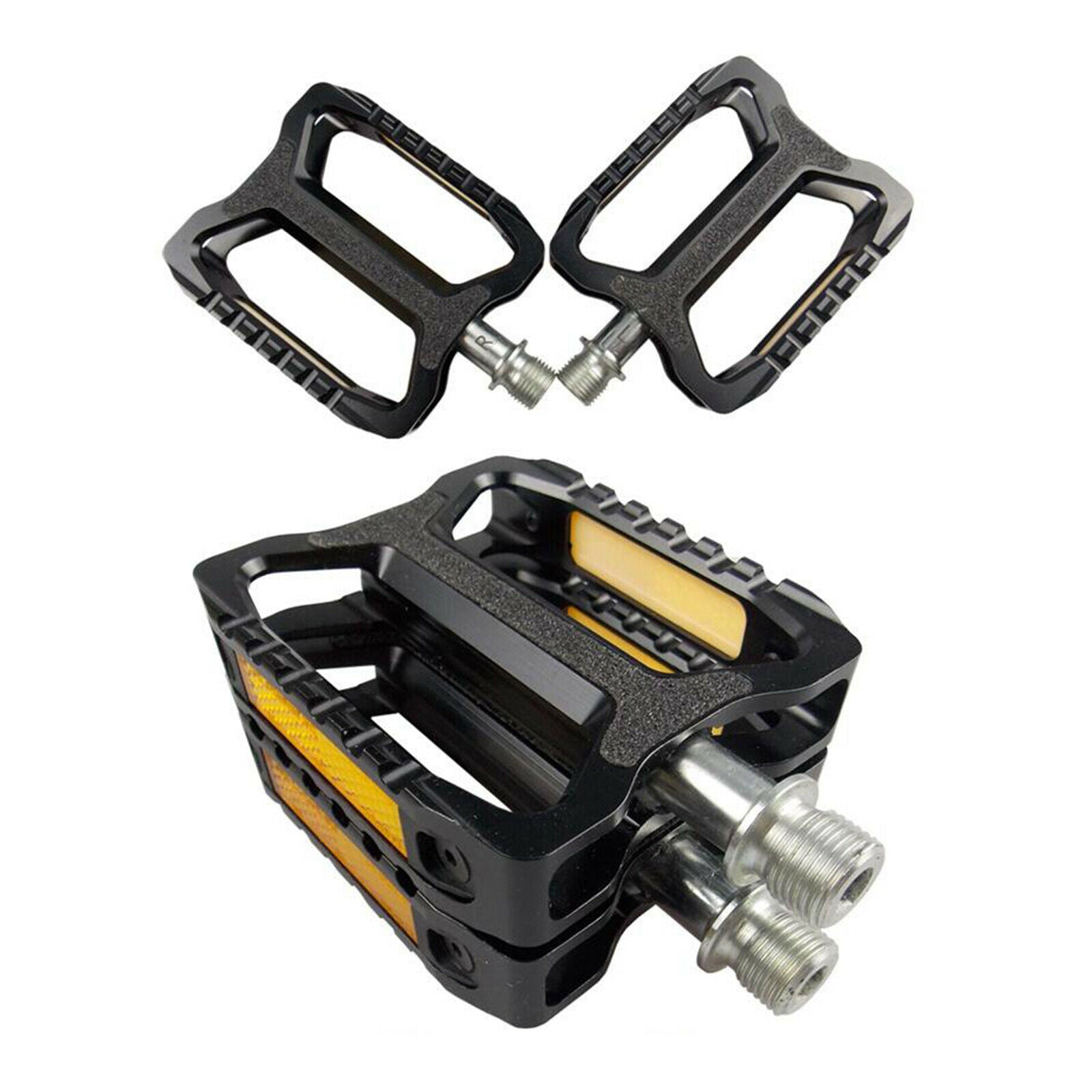 Aluminium Alloy Bike Pedals Lightweight Cycling Flat Pedal Parts 14mm Thread