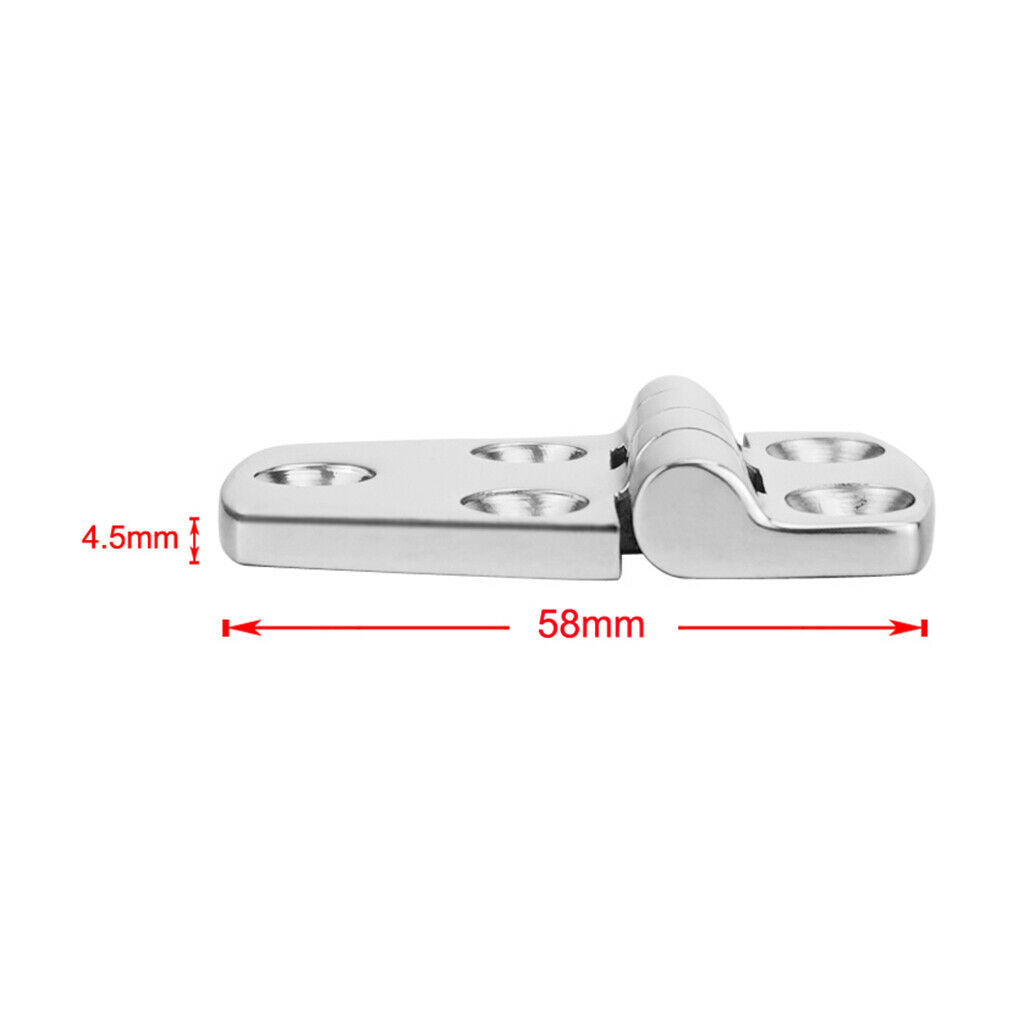 Marine 316 Stainless Steel Door Hinge Hardware for Boat Hatch 58x38x4.5mm