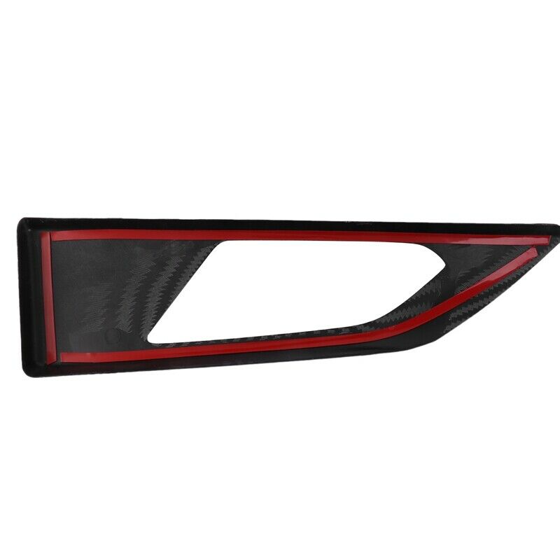 Carbon Look Interior Door Handle Cover Trim Strip Inner Door Bowl Handle PanI8T7