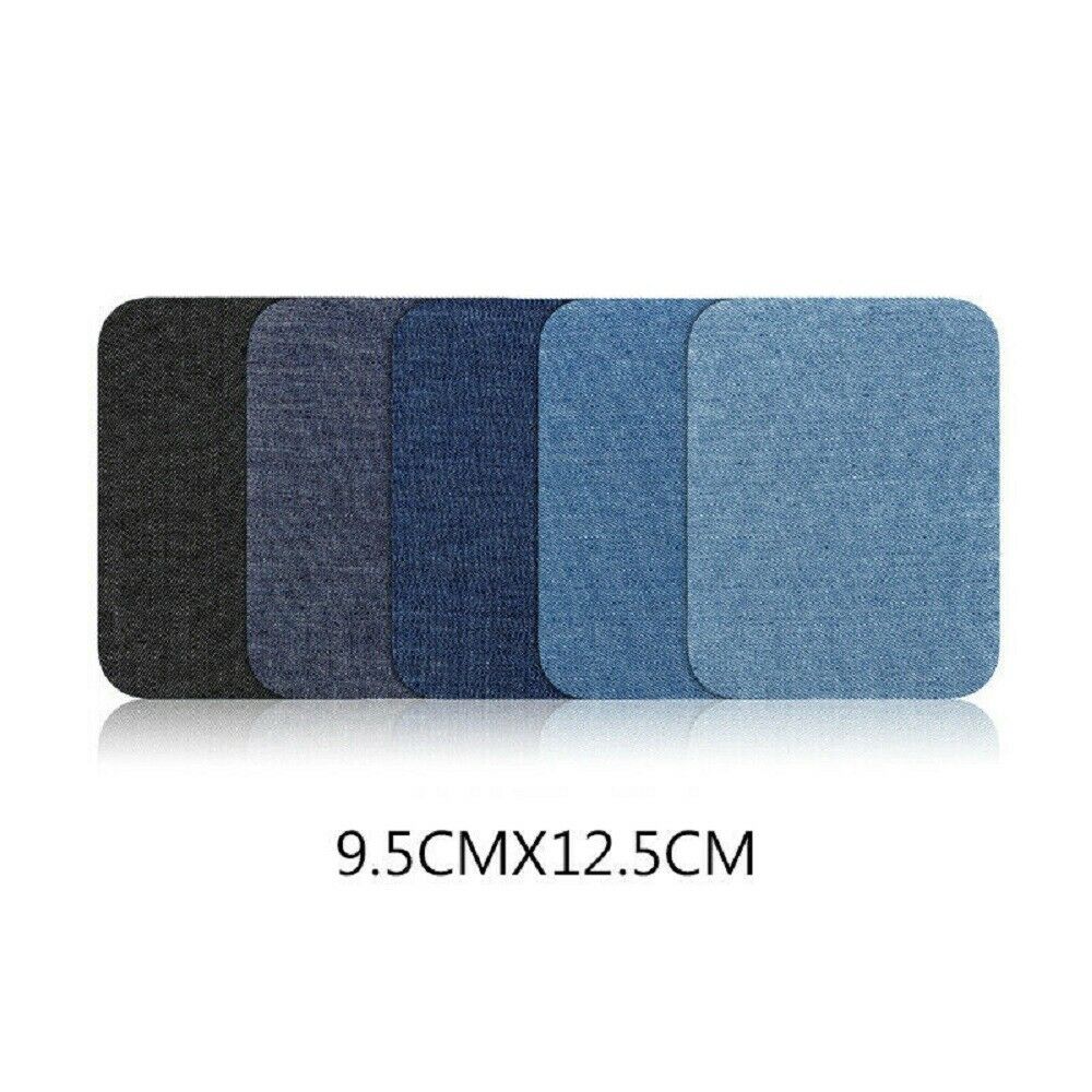 20X DIY Design Iron on Denim Fabric Patches Clothing Jeans Repair Kit Quick Fix