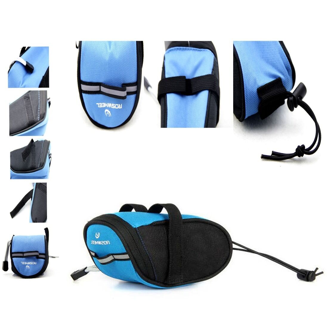 Blue Roswheel Bike Bicycle Tail Mountain Bike Tail Saddle Bag Pouch Seat Bag