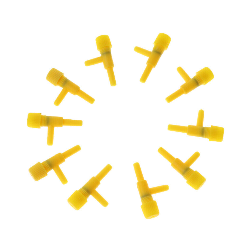 10x   Tank Control Regulator Valve Two Way Air Pump Manifold Valve Yellow